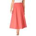 Plus Size Women's Bend Over® A-Line Skirt by Roaman's in Sunset Coral (Size 44 W)