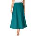 Plus Size Women's Bend Over® A-Line Skirt by Roaman's in Tropical Teal (Size 42 W)