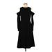 Tibi Casual Dress - A-Line High Neck Long sleeves: Black Print Dresses - Women's Size 4