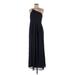 Shein Cocktail Dress - A-Line Open Neckline Sleeveless: Black Solid Dresses - Women's Size 8