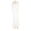 Rag & Bone/JEAN Jeans - Mid/Reg Rise: White Bottoms - Women's Size 25 - Light Wash