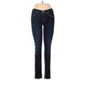 Rag & Bone/JEAN Jeans - Mid/Reg Rise Skinny Leg Denim: Blue Bottoms - Women's Size 27 - Dark Wash