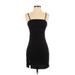 Shein Casual Dress - Mini Square Sleeveless: Black Print Dresses - Women's Size Small