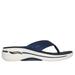 Skechers Women's GO WALK Arch Fit - Dazzle Sandals | Size 8.0 | Navy/White | Textile | Vegan