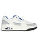 Skechers Men's Uno Court - Low-Post Sneaker | Size 13.0 | White/Blue | Leather/Synthetic/Textile