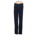 Madewell Jeans - Mid/Reg Rise Straight Leg Denim: Blue Bottoms - Women's Size 27 - Dark Wash