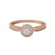 6MM Round Shape Moissanite Diamond 925 Sterling Silver Split Shank Solitaire Women Engagement Ring Rose Gold Vermeil,Y