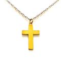 ROBERTS Traditional Cross Pendant Necklace in 18ct Gold Plated Sterling Silver | 28mm x 16mm (22")