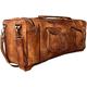 GifteQ Handmade Leather Duffel Bag Extra Large Square Duffel Travel Gym Sports Weekender Luggage Bag For Men & Women, Brown, 81.28 cm, Travel Duffle