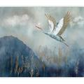 murando Photo Wallpaper Landscape 147x105 cm / 57.9" x 41.3" Peel and Stick Self-Adhesive Foil Print Wall Mural Mountains Plants Heron Blue Like Painted g-A-0364-a-a