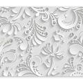 murando Photo Wallpaper 3D 400x280 cm Non-woven Premium Art Print Fleece Wall Mural Decoration Poster Picture Design Modern white gray Diamond f-C-0209-a-a