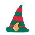 GYMCOR Christmas Hat Red and Green Striped Design Santa Hats Ornaments Party Cap Xmas Party Props Hat Christmas Elf Hat for Adults Children