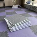40 Pcs Washable Floor Mat,Puzzle Foam Floor Mat,Square Interlocking Play Mat,Carpet Tiles,Playroom,Bedroom,Home Decor(Color:Dark Gray+Purple)
