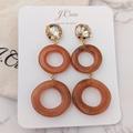 J. Crew Jewelry | J. Crew Made-In-Italy Round Drop Earrings | Color: Brown/Tan | Size: Os