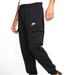 Nike Pants | Nwt Nike Sportswear Club Fleece Tapered Cargo Pants Black Mens New | Color: Black/Red | Size: L