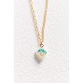 Free People Jewelry | Nwt Free People Vintage Paradiso Charm Necklace Gold Heart Flower | Color: Gold/White | Size: Os