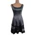 Nine West Dresses | Nine West Petite Womens Dress Fit And Flare Pewter Grey Cocktail Party Sz 4p | Color: Gold/Gray | Size: 4p