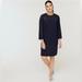 J. Crew Dresses | J. Crew Navy Laser-Cut Eyelet Long Sleeve Dress, Size 10 | Color: Blue | Size: 10