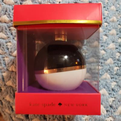 Kate Spade Holiday | New Kate Spade Lenox Be Merry Be Bright Christmas Ornament Holiday | Color: Black/Cream | Size: Os