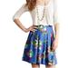 Anthropologie Skirts | Maeve By Anthropologie Garden Days Silk Blend Pleated Skirt Blue Size 14 | Color: Blue | Size: 14