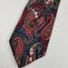 Disney Accessories | Micky Mouse Disney Red Green Black Gold Paisley Men's Silk Tie | Color: Black/Gold | Size: Os