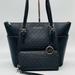 Michael Kors Bags | Michael Kors Large Top Zip Tote Bag Black & Continental Wallet | Color: Black/Silver | Size: Os