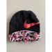 Nike Accessories | Nike Beanie Black And Pink Baby 0-6 Month 100% Cotton Sporty Head Accessories A5 | Color: Black/Pink | Size: 0-6 Months