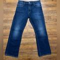 Levi's Jeans | Levi’s 517 Boot Cut 33x30 Red Tab Dark Wash Distressed Western Cowboy Dude Jeans | Color: Blue | Size: 33