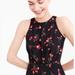 J. Crew Dresses | Nwot J. Crew Ruched Waist Dress “Falling Flora” - Mini Dress - Size 0 | Color: Black/Red | Size: 0