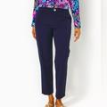 Lilly Pulitzer Pants & Jumpsuits | Nwt Lilly Pulitzer Travel Trousers Upf 50+ True Navy Size 0 26” X 28” | Color: Blue | Size: 0