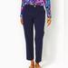 Lilly Pulitzer Pants & Jumpsuits | Nwt Lilly Pulitzer Travel Trousers Upf 50+ True Navy Size 0 26” X 28” | Color: Blue | Size: 0