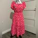 Jessica Simpson Dresses | Pink Floral Print Dress | Color: Pink/White | Size: M