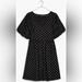 Madewell Dresses | Madewell V-Neck Puff Sleeve Mini Dress | Color: Black | Size: S