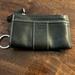 Coach Bags | Coach Black Leather Card Holder Coin Purse Key Chain | Color: Black | Size: Os