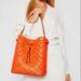 Ralph Lauren Bags | Nwt Ralph Lauren Perforated Leather Debby Drawstring Bucket Bag | Color: Gold/Orange | Size: Os