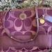 Coach Bags | Coach Shoulder Bag F20018 Signature C Jacquard + Patent Leather Trim Plum Rare | Color: Purple | Size: Os