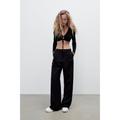 Zara Pants & Jumpsuits | Nwt Zara Full Length Pleated Pants Trousers | Color: Black | Size: Various