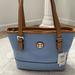 Giani Bernini Bags | Giani Bernini Saffiano Leather Tote Handbag Blue Brown New | Color: Blue/Brown | Size: Os
