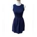 Madewell Dresses | Madewell Afternoon Fit & Flare Dress Size Xs Navy Blue Pockets Zipper | Color: Blue | Size: Xs