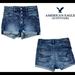 American Eagle Outfitters Shorts | American Eagle Outfitters Stonewashed Denim Button Fly Shorts Sz 6 | Color: Blue | Size: 6