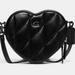 Coach Bags | Coach Black Quilted Leather Heart Tiktok Popular Crossbody Bag /Clutch . | Color: Black | Size: Os