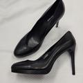 Nine West Shoes | Nine West Black Leather Stiletto Pumps 10.5 | Color: Black | Size: 10.5