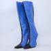 Michael Kors Shoes | Michael Kors Perforated Leather Abigail Runway Boots Blue/Black Size 40 New | Color: Blue | Size: 40