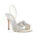 Nine West Shoes | Nwt Nine West Taray Heeled Sandals Ivory Satin Size 6.5 | Color: Silver/White | Size: 6.5