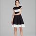 Kate Spade Dresses | Nwt Kate Spade Adette Fit And Flare Black And White Cap Sleeve Dress | Color: Black/White | Size: 2