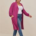 Torrid Jackets & Coats | Nwt Torrid Magenta Chiffon Trench Coat 1x 14-16 Plus | Color: Pink/Purple | Size: 1x