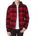 Levi's Jackets & Coats | Nwotlevi's Men's Red Black Buffalo Plaid Bomber Hooded Jacket Size Xl | Color: Black/Red | Size: Xl