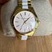 Michael Kors Accessories | Michael Kors Slim Runway Watch | Color: Gold/White | Size: Os