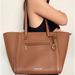 Michael Kors Bags | Michael Kors Carine Front Pocket Shoulder Tote Luggage Pebbled Leather | Color: Brown | Size: Os