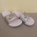 Nike Shoes | Nike Women's Benassi Jdi Sandals Casual White Silver Slides (Size 5) New | Color: Silver/White | Size: 5